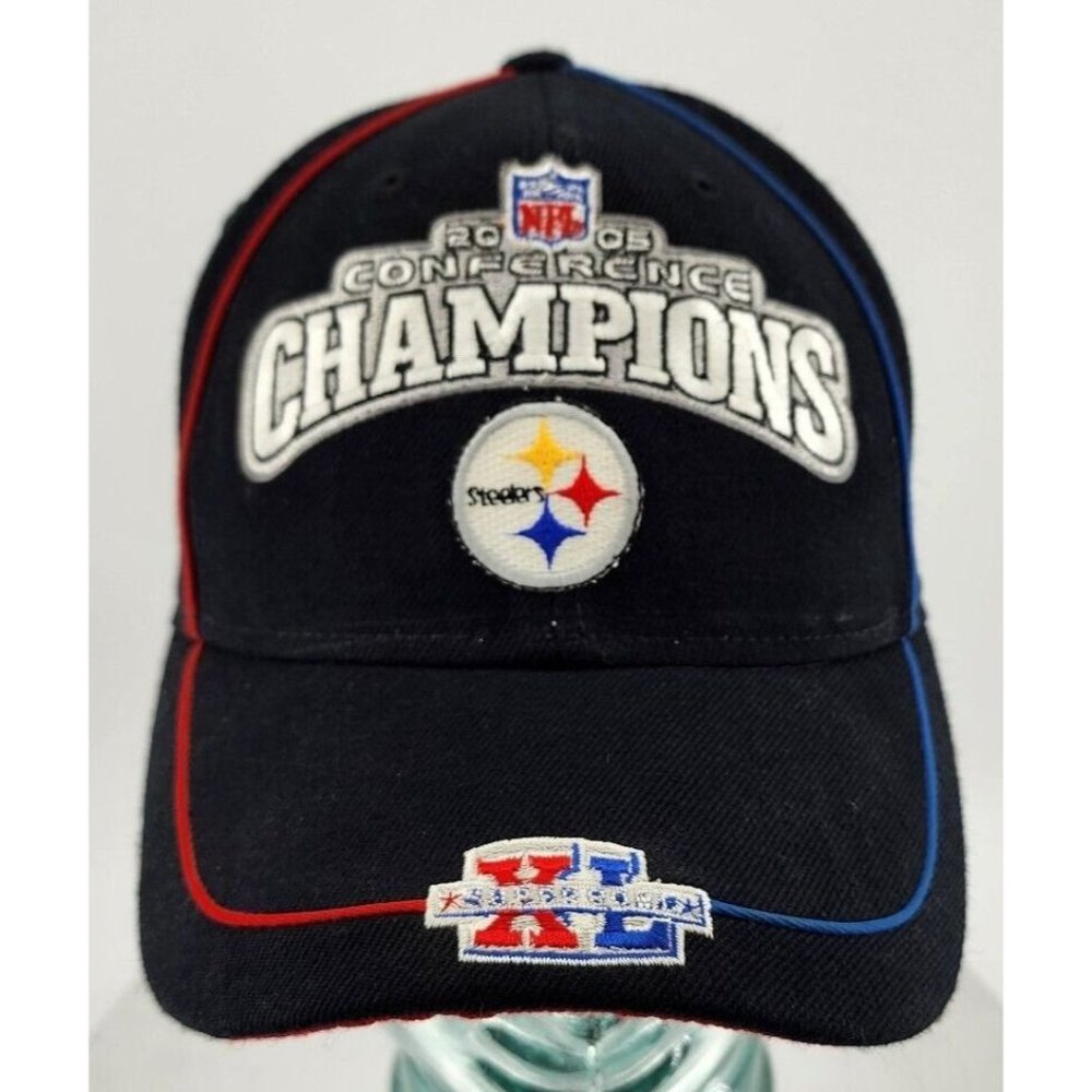 Pittsburgh Steelers 2005 Conference Champions Super Bowl Hat Cap Reebok OSFA